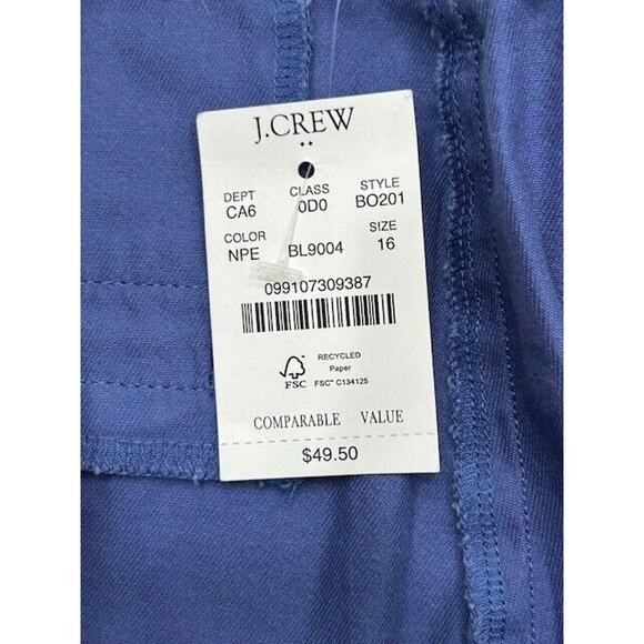 NWT J.Crew Womens 7" Classic Chino Shorts Twill Preppy Periwinkle Blue Size 16 - Picture 6 of 7